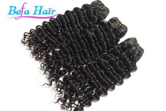 Natural Black Unprocessed Virgin Human Hair Brazilian Deep Wave Curly Virgin Hair