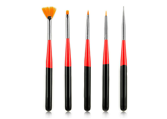 Emily Short Nylon Hair Nail Art Brushes And Tools With Wooden Handle