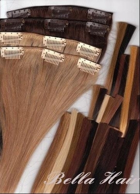 Clips-in Hair Extensions Brazilian Remy Human Hair GradeAAA